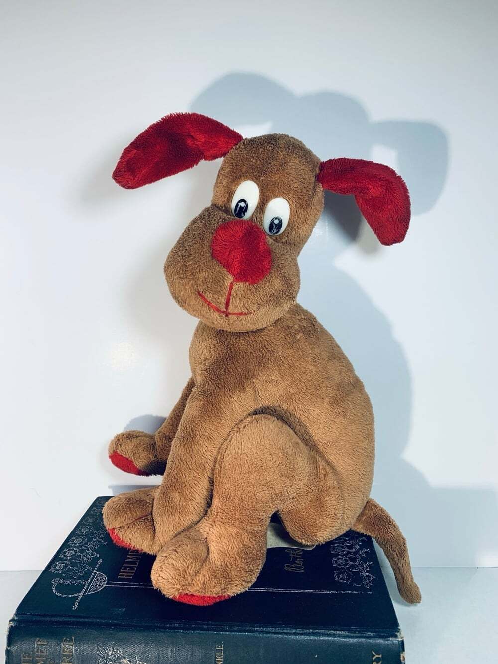 Vintage I Woof You Dan Dee brown and Red dog plush